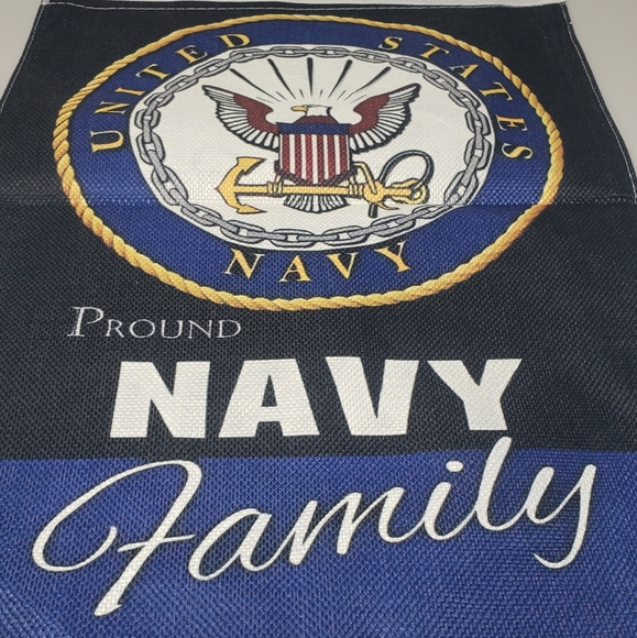 Navy Proudly Family Garden Flag - Picture 5 of 8